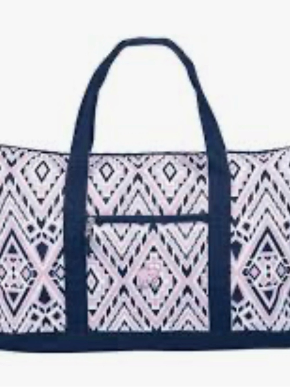ivory ella Navy and Light Pink Aztec Travel Duffel